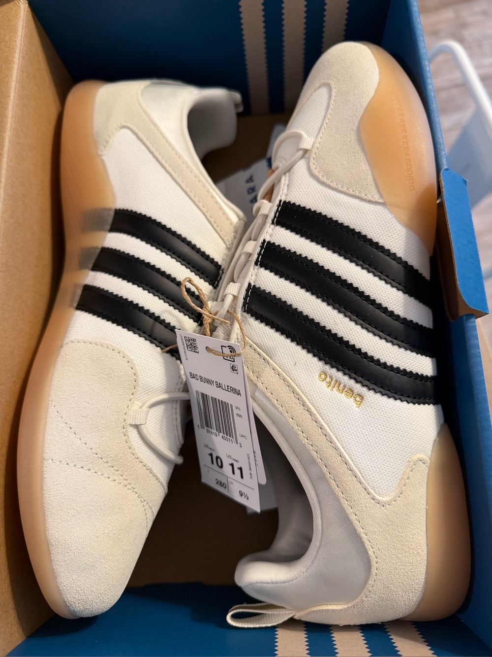 Adidas Ballerina Bad Bunny Off White Black Gum - Picture 5 of 9